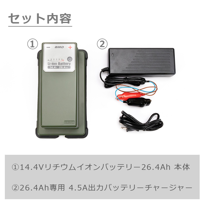 BMO japan リチウムイオンバッテリー 26.4Ah バッテリー 10Z0012 14.4V