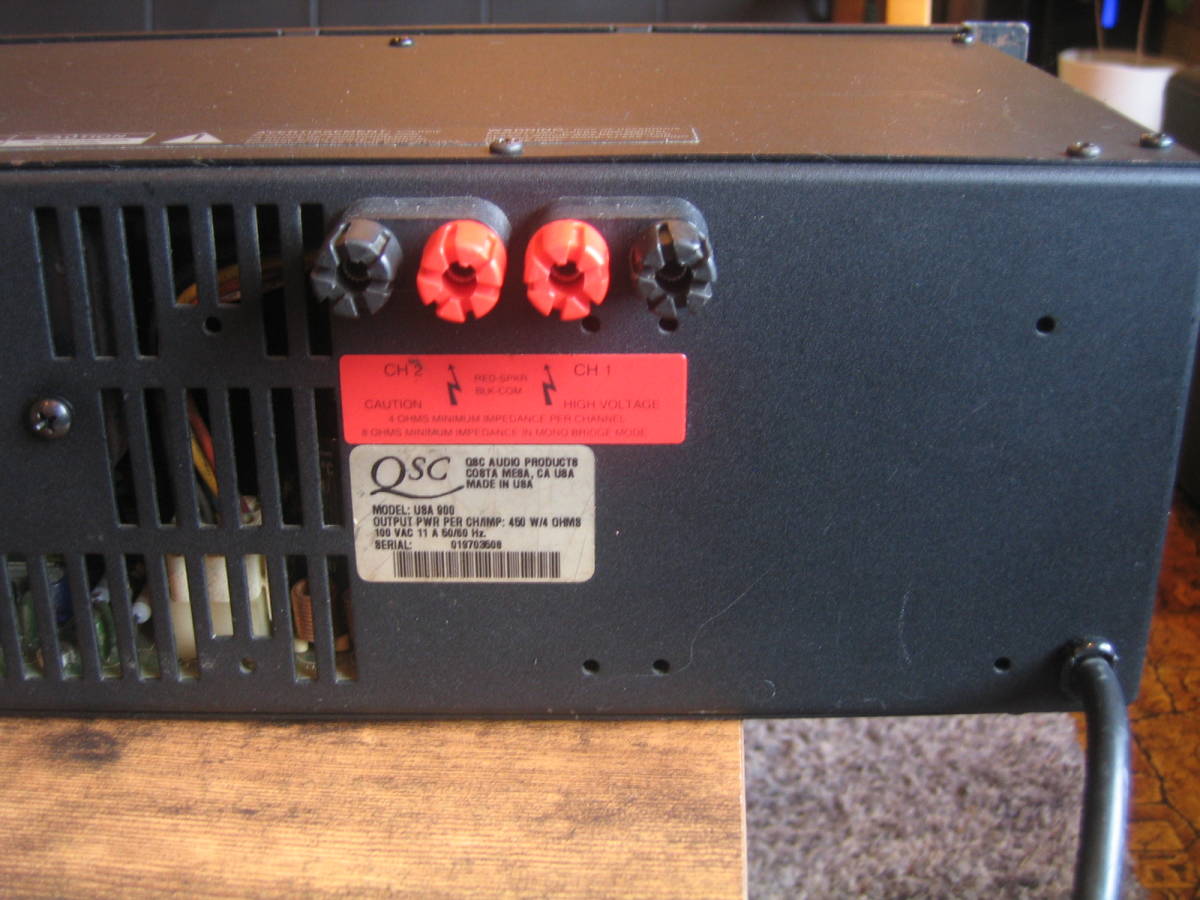 QSC USA900 パワーアンプ中古品動作確認