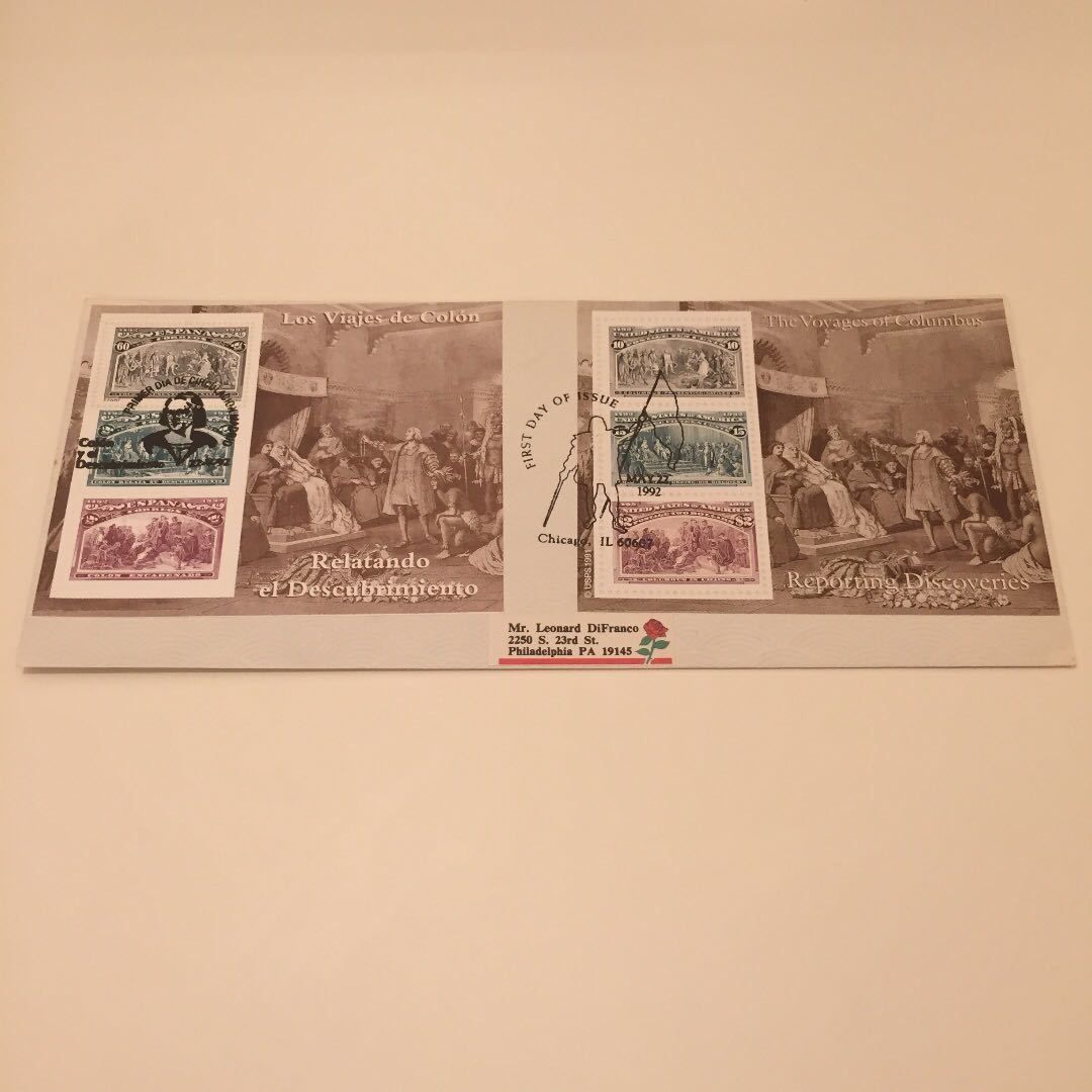 [ free shipping ]1992 year cologne bs picture post abroad stamp seat Spain Ame li cassette 5 Vintage antique retro 