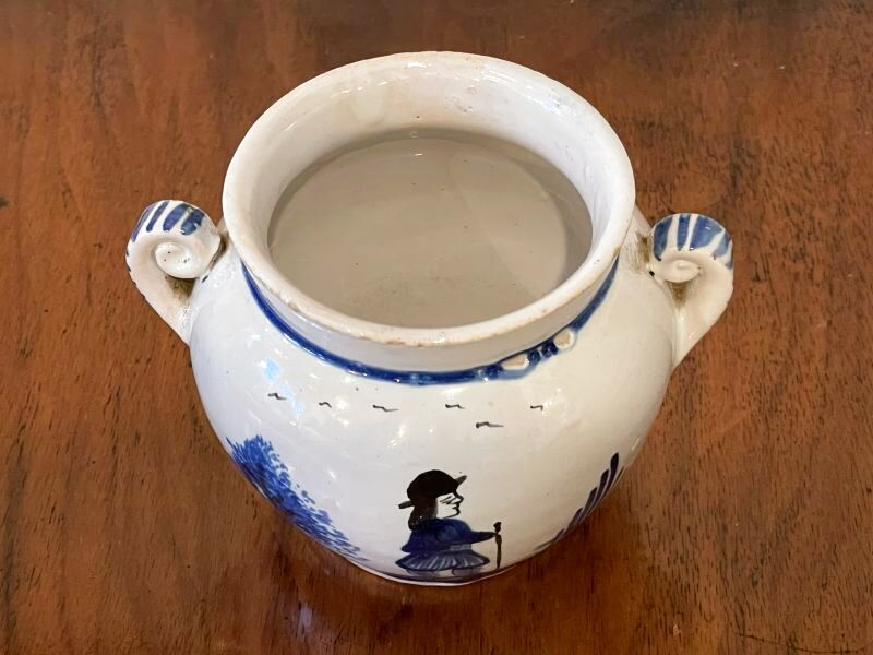  Camper керамика pot маленький . старый ..19 век bruta-nyu античный Франция 
