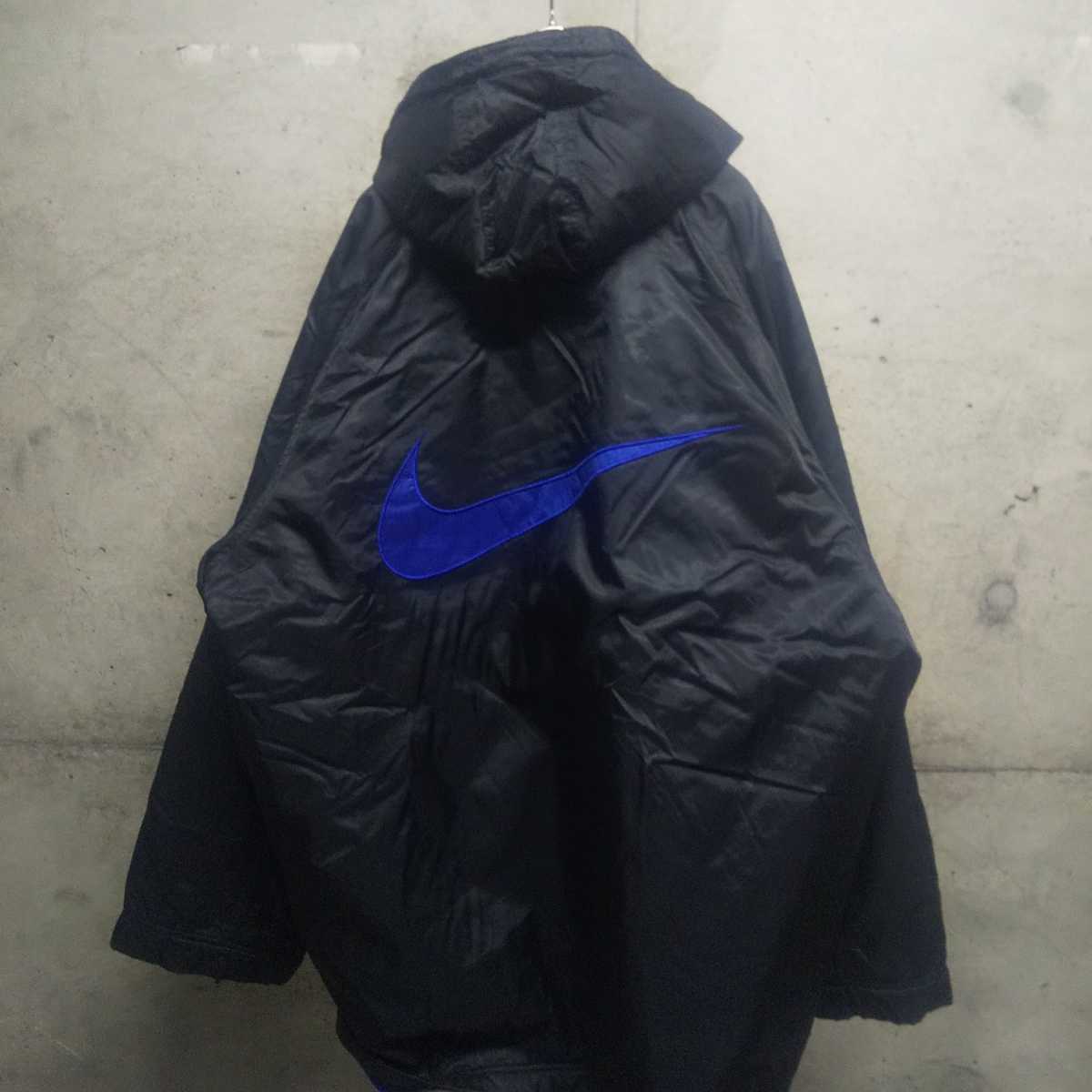 90s NIKE / ナイキ ベンチコート XL 銀タグ ビッグロゴ レア ナイロン