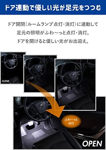 【エーモンオンライン限定】86(ZN6)/BRZ(ZC6)専用LEDフットライトキット 前席用 ブルー EK269_画像4