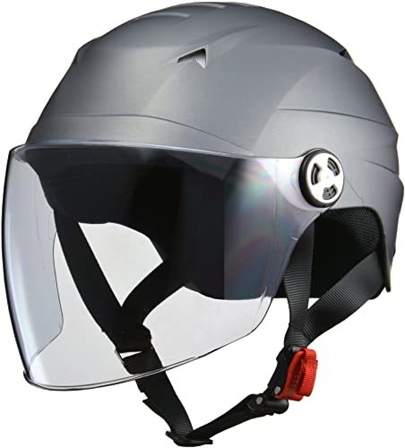 リード工業(LEAD) バイクヘルメット ジェット SERIO シールド付きハーフヘルメット スモーキーシルバー RE40 -_画像1