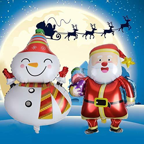 CCINEE クリスマスアルミバルーン(10個セット) クリスマス飾り付け 風船 アルミ Christmas 装飾 デコレーション 雪だるま_画像3