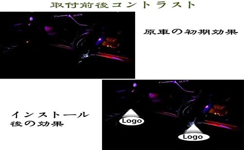 カーテシランプ カーテシライド ホンダ LED 高輝度 Odyssey Accord アコード オデッセイ LEDロゴ ドアライト投影が鮮明である_画像2