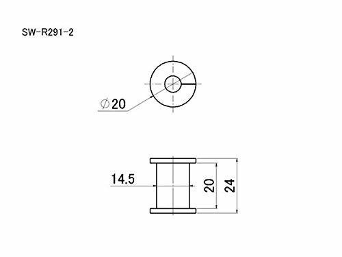 SWAGE LINE(スウェッジライン) ラバーブッシュ OD14.5×ID7.2×L24mm 2個セット SW-R291-2_画像2