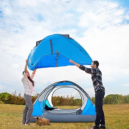 BISINNA テント キャンプ 一人用 二人用 軽量 自立式 二重層 軽量 コンパクト 4シーズン 防風 防水 通気 設営簡単 バイク アウトドア_画像3