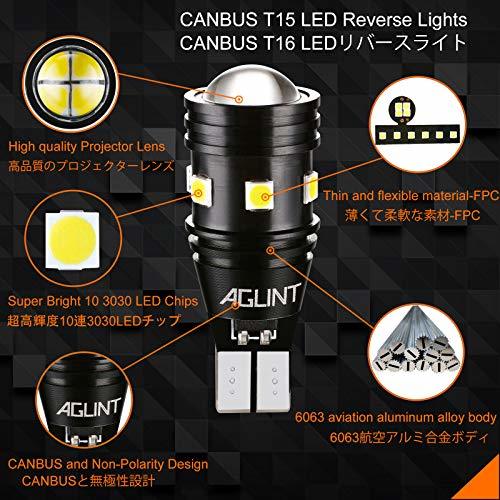 AGLINT T16 LED バックランプ 後退灯 キャンセラー内蔵 CANBUS 爆光 高輝度 無極性12V/24V兼用 10連3030SMD T15 W16W 921 912 LED_画像3