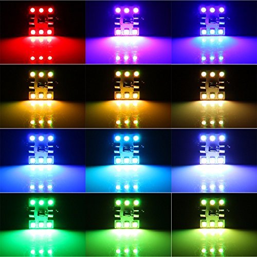 1797 ルームランプ T10×31mm LED RGB LEDバルブ ドームランプ トランクライト ポジションランプ ナンバー灯 汎用 C5W 花綱 両口金タイプ_画像7