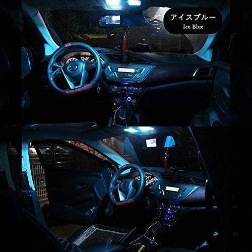 1797 T10 × 31 LED ルームランプ アイスブルー ブルー T10 × 31mm LEDバルブ 車内ライト 車内灯 トランクライト ナンバー灯 汎用_画像3