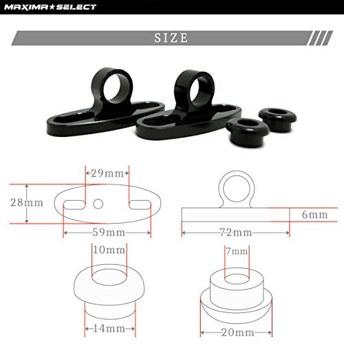 MAXIMASELECT カウリングミラー ナポレオン カウル 汎用 アタッチメント アダプター ブラケット スペーサー 左右セット バイクミラー 部品_画像3