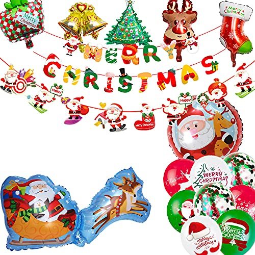 クリスマス 風船 飾り付け MERRY CHRISTMAS ガーランド クリスマスバルーン サンタクロースさんクリスマスソックス 部屋 バーKTV_画像5