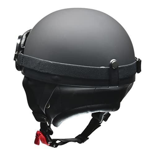 リード工業(LEAD) バイクヘルメット ハーフ CROSS ビンテージ マットブラック LL CR-751 -_画像3