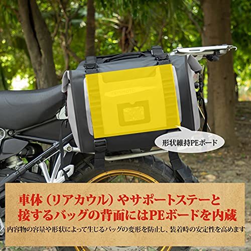 kemimoto バイク サイドバッグ 防水 大容量50L ツーリングバッグ 2PC 取付簡単 CBR400 Z900RS 汎用 サイドバッグ 反射テープ付き バイク_画像4