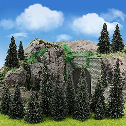 松の木モデル 樹木 モデルツリー ツリー模型 38本 HO OOゲージ用 5.2-12.6cm風景 箱庭 鉄道模型 建物模型 情景コレクション ジオラマ 教育の画像4