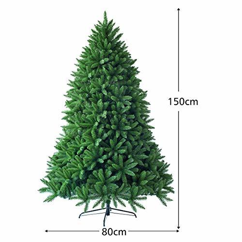Costway クリスマスツリー ヌードツリー 高さ150cm クリスマス飾り グリーン Christmas tree_画像2