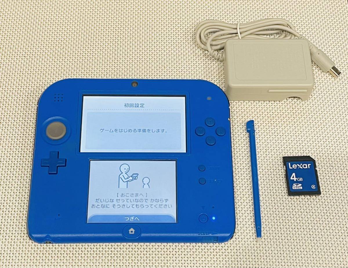 ニンテンドー2DS ブルー 本体動作品 送料無料 付属品付き Nintendo任天堂