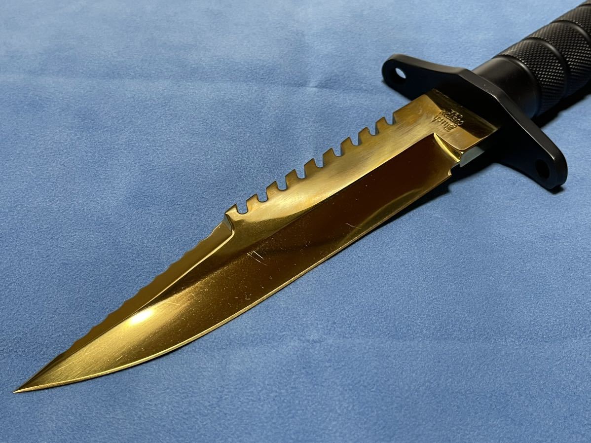 限定品 バックマスター 金メッキ仕上げ 未使用品 BUCK MASTER サバイバルナイフ 軍用ナイフ ランボーナイフ
