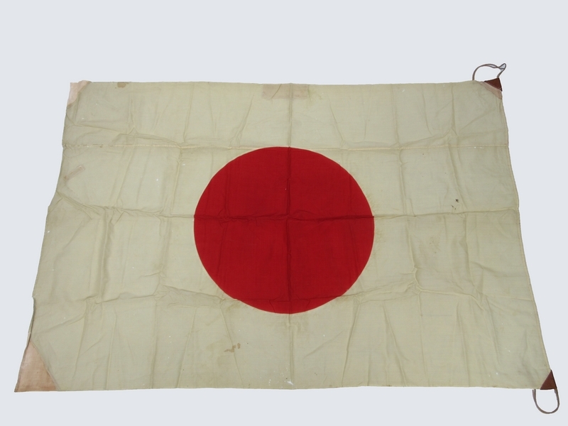 日章旗 ■ 旧日本軍 日の丸 [約147.7×98cm] 木綿 当時品 №8464■
