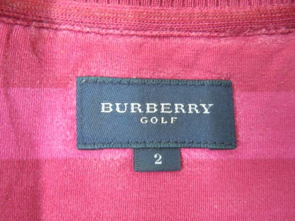 020m20◆日本製◆BURBERRY GOLFバーバリーゴルフ ストレッチ ハーフジッパー 長袖ボーダーシャツ 2/ゴルフシャツ/ジャケット/メンズ/男性_画像9