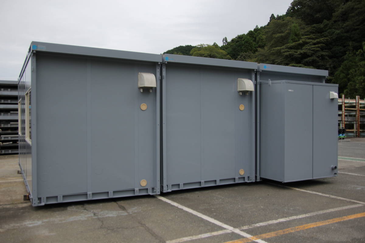 【千葉発】スーパーハウス コンテナ 物置 ユニットハウス 16坪 中古 仮設 プレハブ 収納 .倉庫 事務所 32畳 休憩所 W7,030×D7,480×H2,700_【千葉発】運搬費お気軽にお電話下さいませ