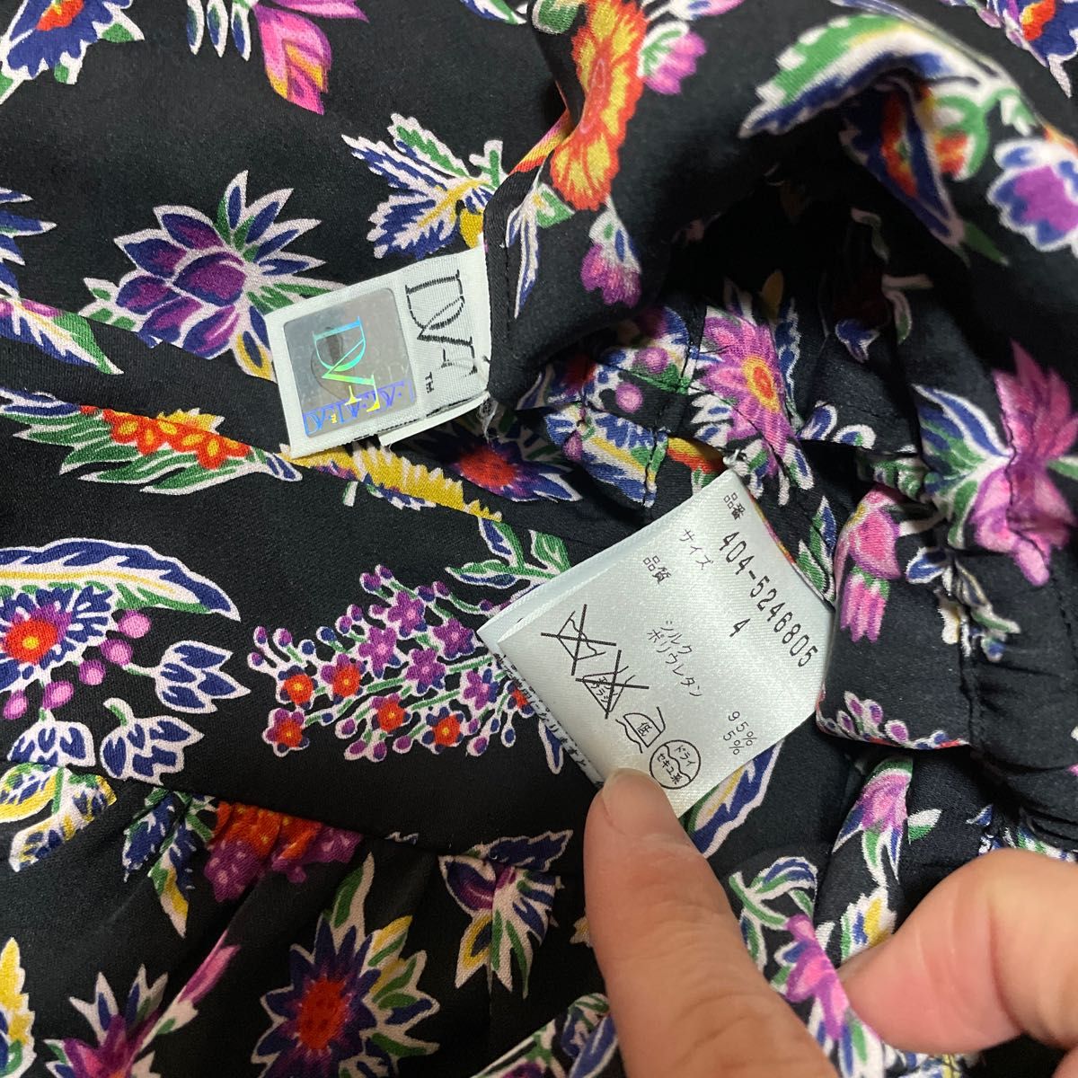 DVF 花柄シルクワンピース