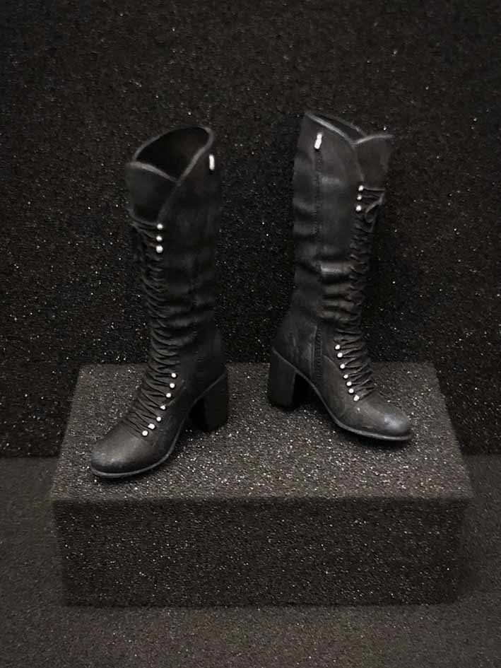  стоимость доставки 120 иен ) чёрный ) 1/6 женщина ботинки FG ( осмотр hot игрушки солдат -тактный - Lee DID Damtoys VERYCOOL E&S combat ботинки 