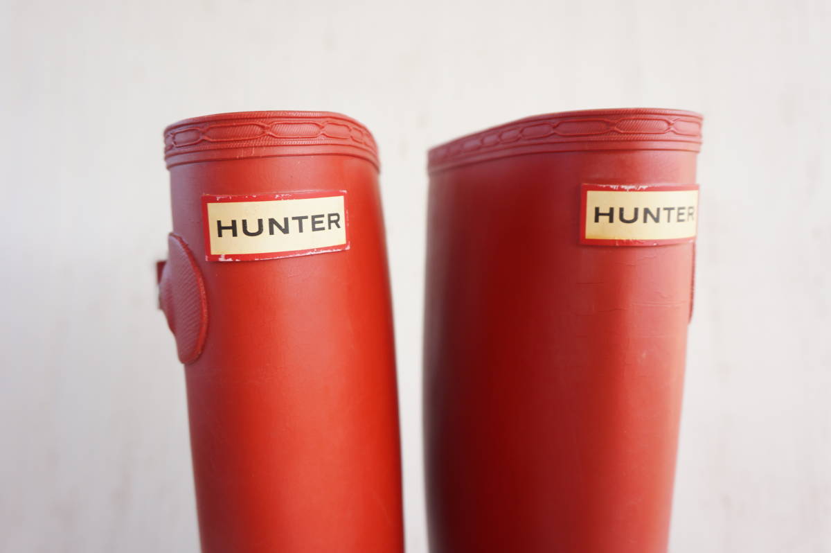  Hunter HUNTER^*UK4 EU37/23.5cm corresponding * rain boots * Raver shoes * lady's * for women * shoes * red *
