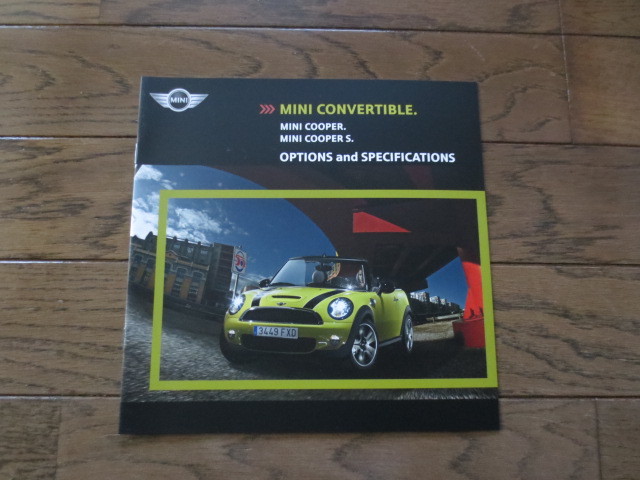  Mini convertible * option catalog *MINICOOPER Britain car * out of print rare * new goods & unused goods * Rover * Mini Cooper *BMW