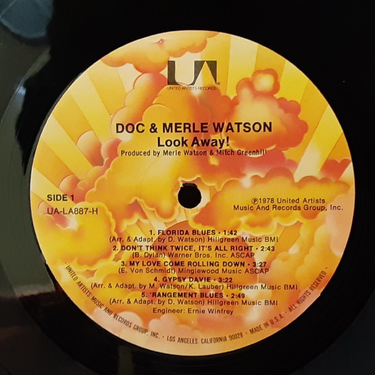 DOC ＆ MERLE WATSON / LOOK AWAY ○LP UA-LA887-Hの画像3