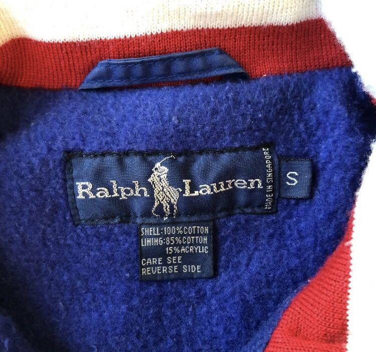 90s Ralph Lauren cotton freeze jacket ラルフローレン コットン フリース ジャケット ブルゾン POLOSPORT 1992 ビンテージ ポロスポーツ_画像2