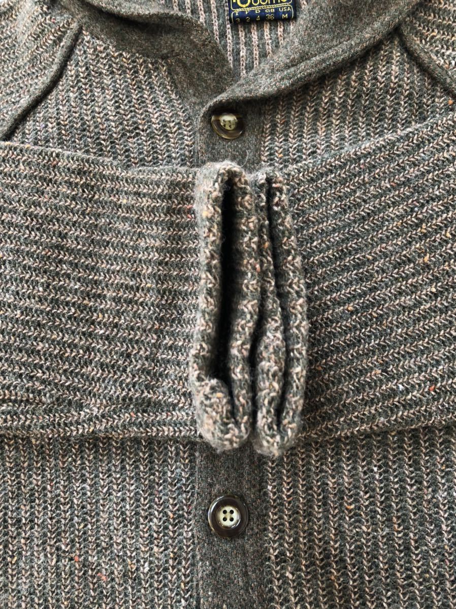 80s rito uomo vintage wool shawl collar cardigan made in italy ビンテージ ウール ショールカラー カーディガン モヘア ニット ネップ_画像7