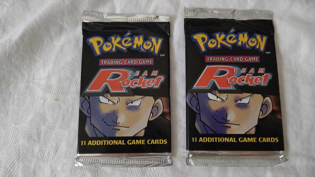 未開封パック ポケモンカード英語版 TEAM Rocket（ロケット団）ポケットモンスターカードゲーム　2パック pokemon trading card game