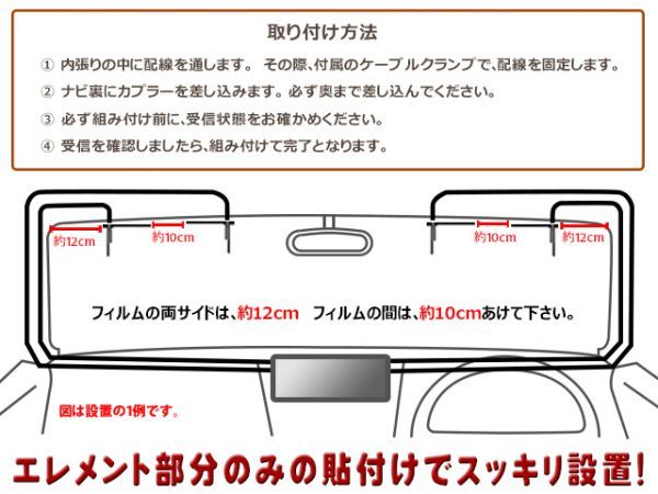 送料無料メール便◆新品 カロッツェリア/パイオニア HF201 地デジ アンテナコード＆L型フィルムset AVIC-ZH0009HUD/AVIC-VH0009CS DF134/G5_画像3