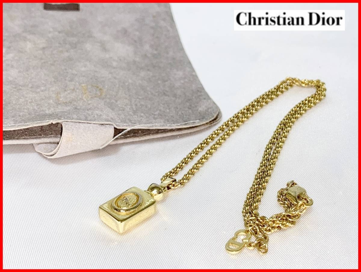 即決 Christian Dior クリスチャンディオール ネックレス 保存袋付 レディース メンズ 11.10