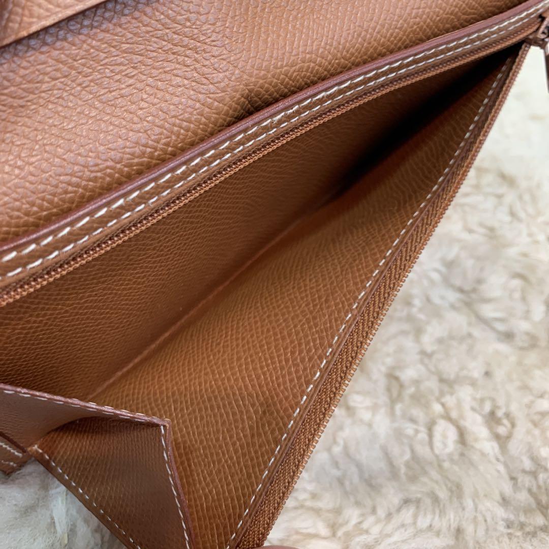 HERMES エルメス べアンクラシック 長財布 クシュベル ゴールド
