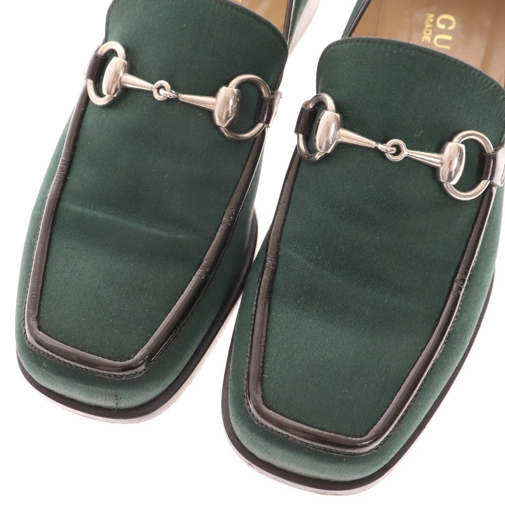 ヤフオク! - □ GUCCI グッチ ホースビット サテン ローファー