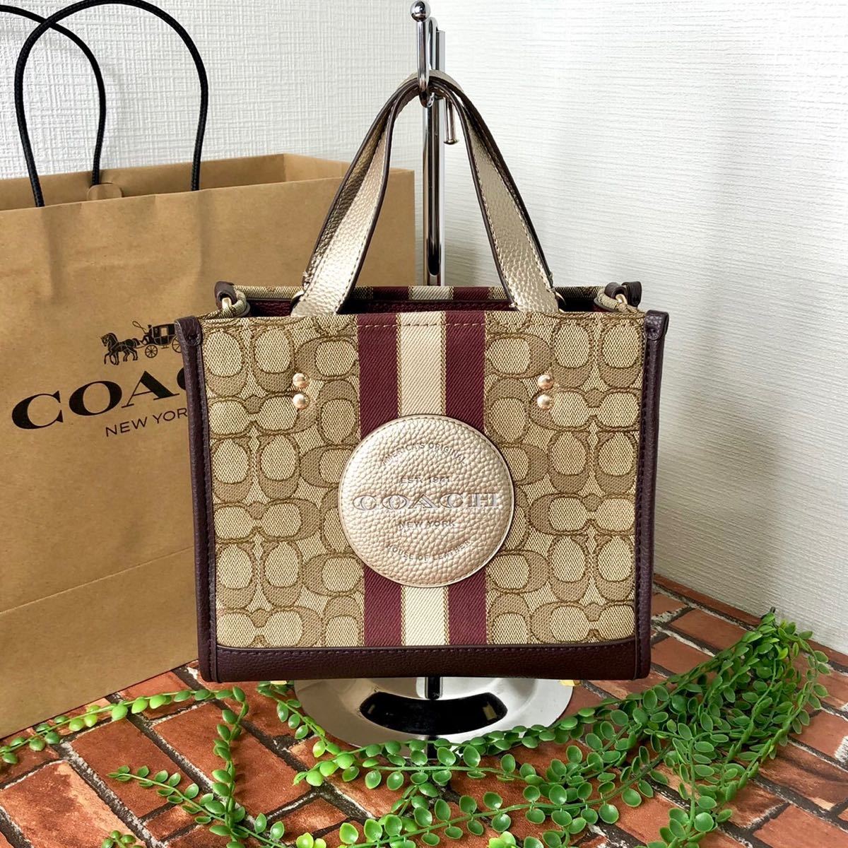 ≪新品≫COACH ハンドバッグ ショルダー 丸ロゴ ブラウン（小）｜Yahoo