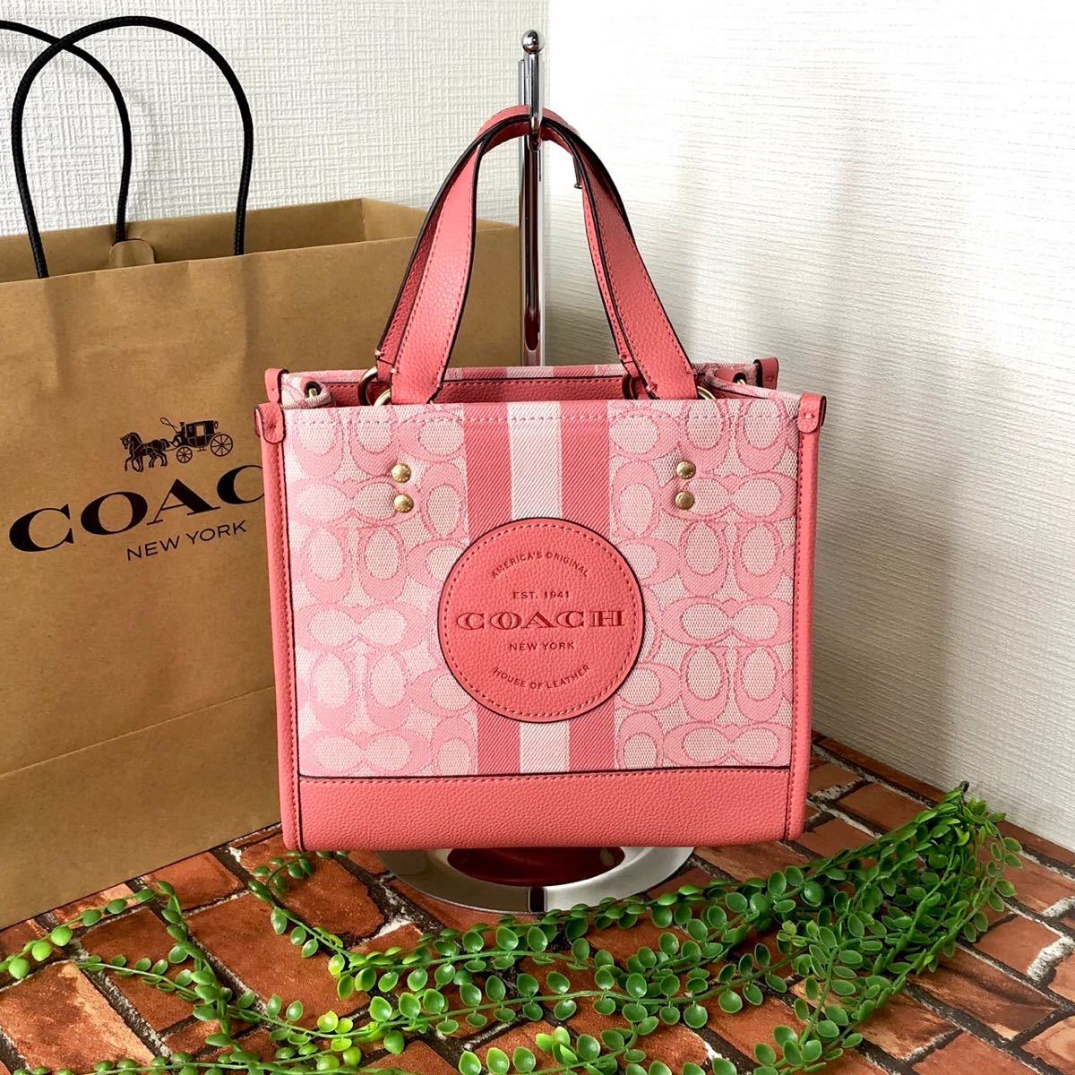 ≪新品≫COACH ハンドバッグ ショルダー 丸ロゴ ピンク（小）｜Yahoo