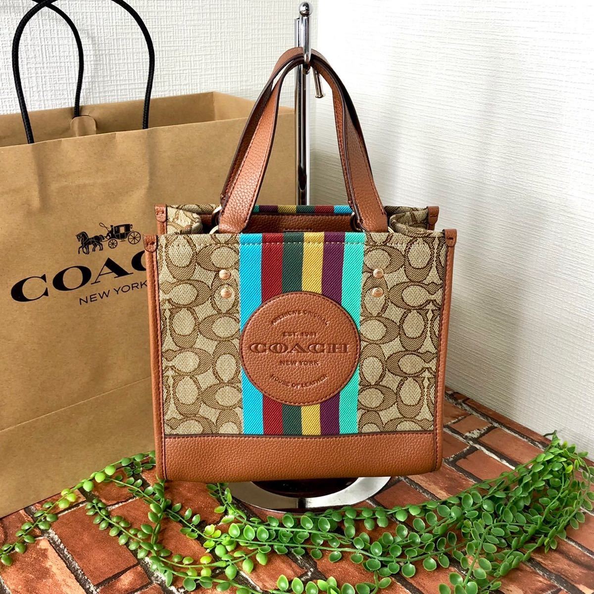 ☆新品☆COACH ハンドバッグ ショルダー 丸ロゴ ブラウン（小）-