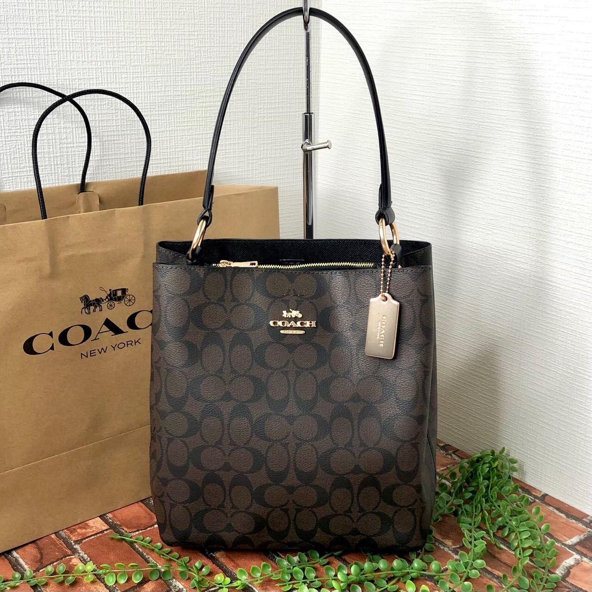 格安即決 ≪新品・未使用≫COACH ハンドバッグ ダークブラウン（大