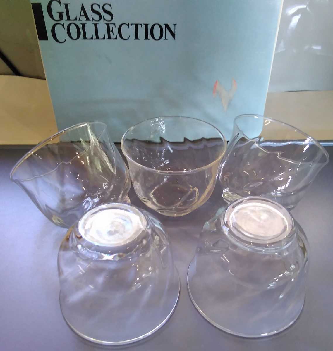 モール冷茶 ５客セット ◆ガラス器 冷茶グラス◆ 日本製 グラス コレクション 未使用_画像2