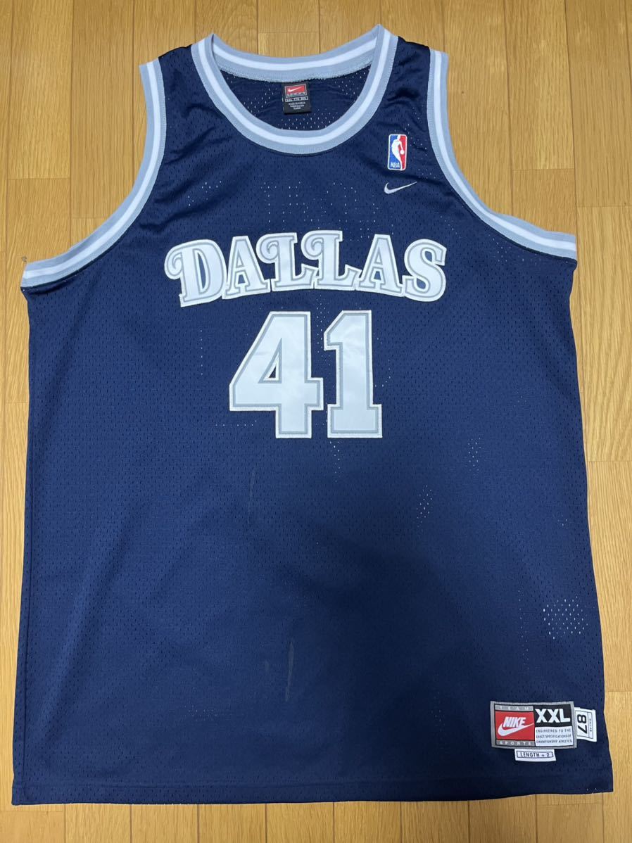 送料210円　NBA ノビツキー 41 DALLAS ダラス マーベリックス NIKE ナイキ タンクトップ ユニフォーム バスケ ユニフォーム ジャージ 2XL