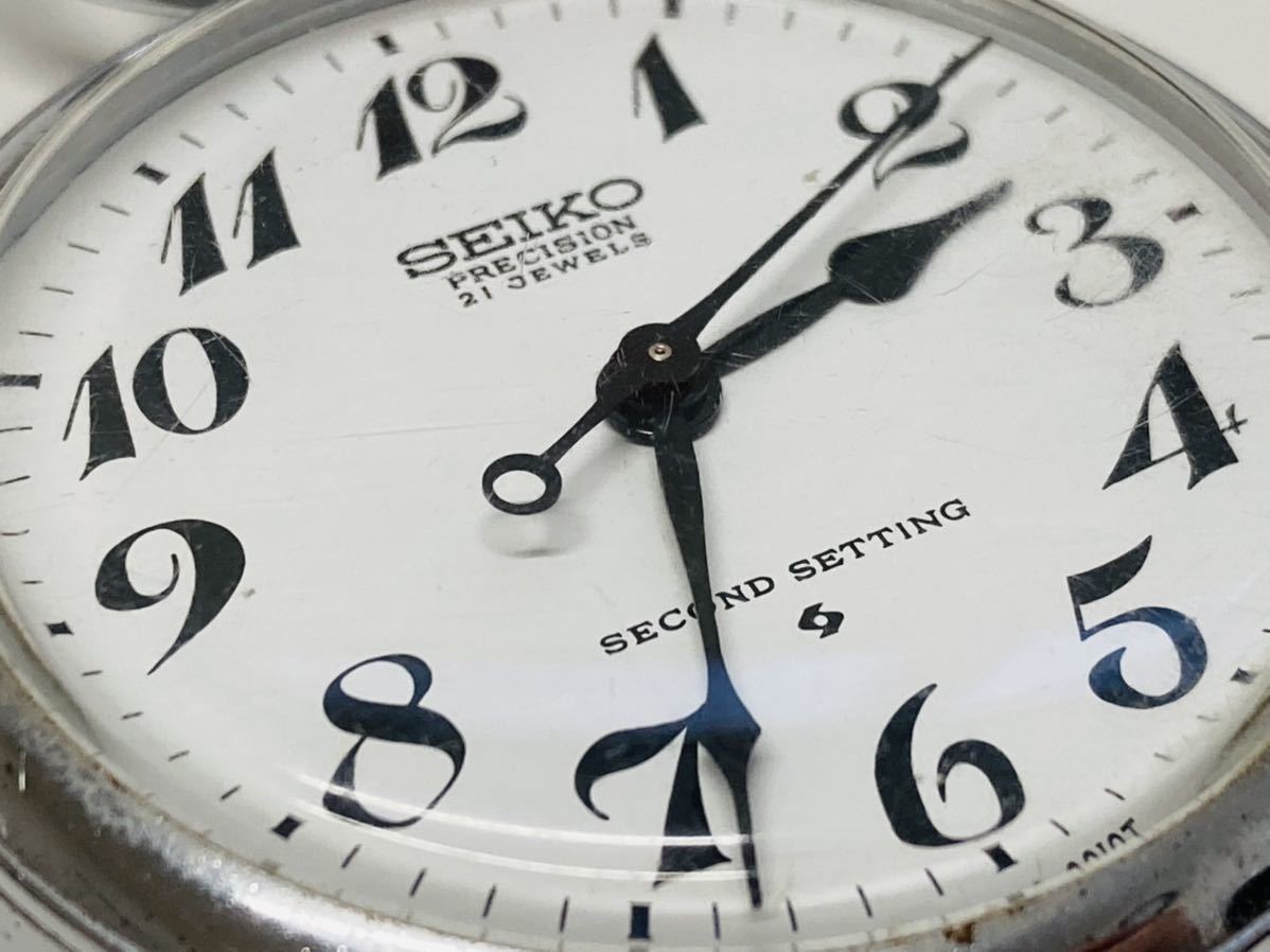 SEIKO セイコー 懐中時計 PRECISION セイコープレシジョン 手巻き アンティーク SECOND SETTING 21 JEWELS