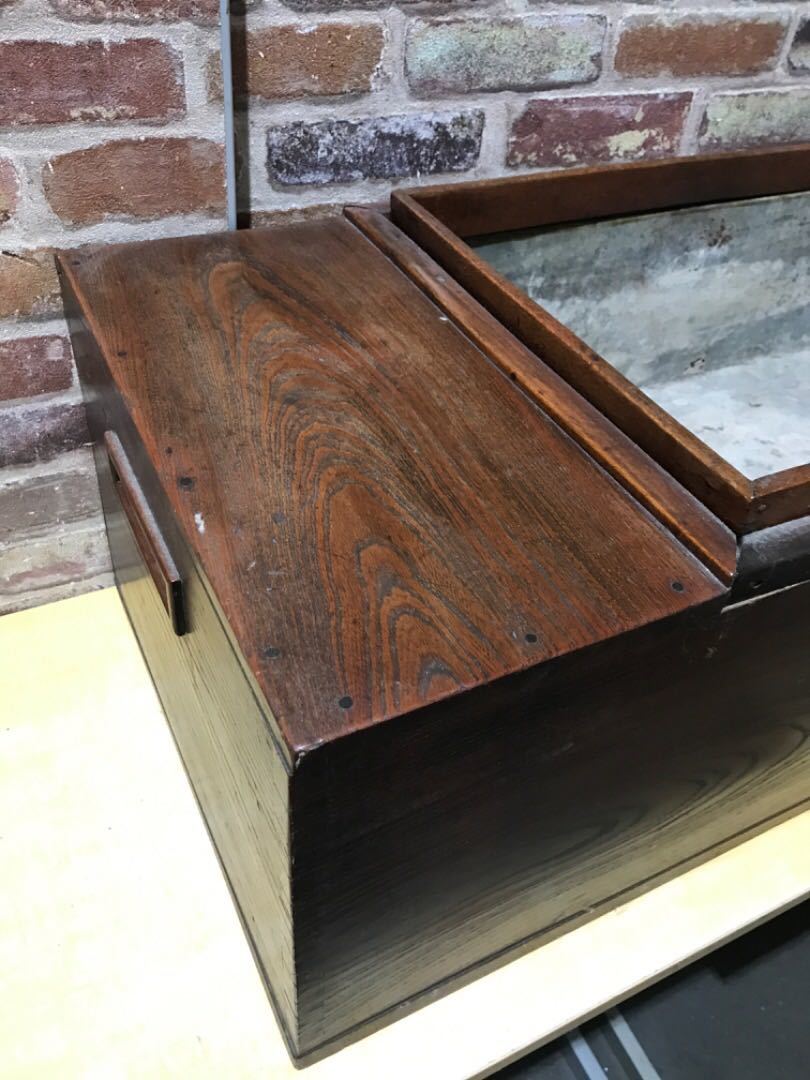 長火鉢 時代物 昭和レトロ 骨董品 古民具 火鉢 アンティーク 囲炉裏 ...