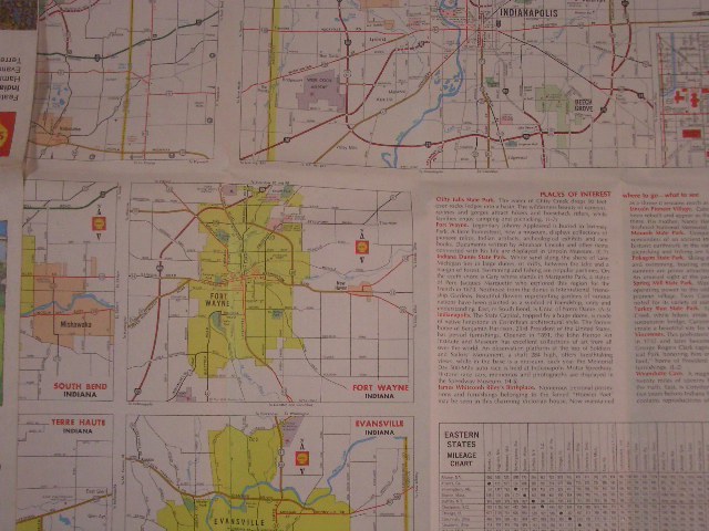 Indiana Street Map (SHELL) (INDSHELL) - The H.M. Gousha Company 1972 Ed.