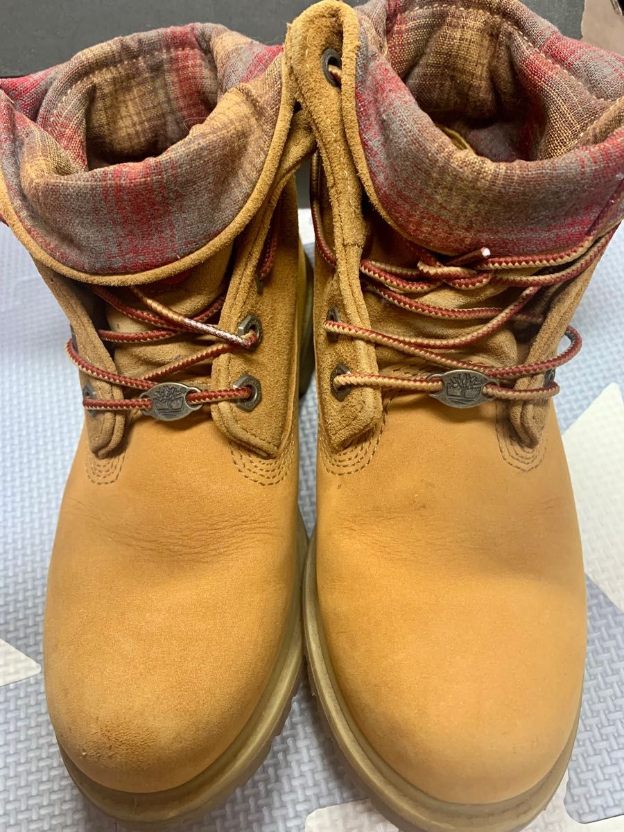 ティンバーランド Timberland ブーツ　レディース23cm チェック柄