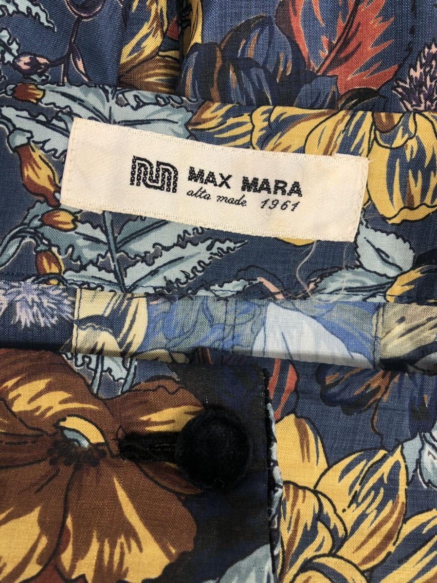 Vintage MAX MARA マックスマーラ　レディース　花柄　長袖　ワンピース　9表記_画像4
