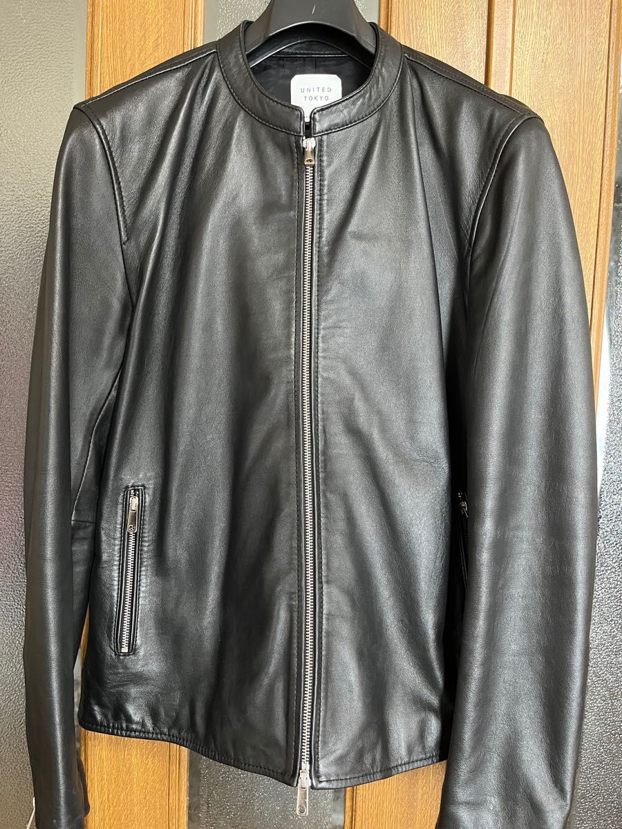 ナチュラルネイビー SCHOTT シングルライダースジャケット 革ジャン