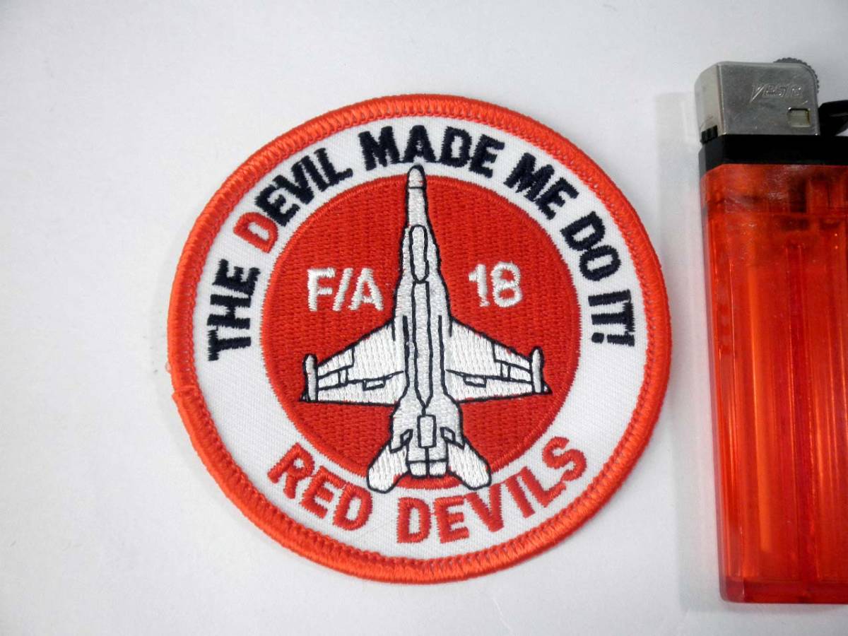 アメリカ海兵隊【VMFA-232 RED DEVILS F/A-18 スコードロンパッチ】公式？/戦闘攻撃飛行隊/ホーネット/刺繍/ワッペン/部隊章/未使用・美品_画像1